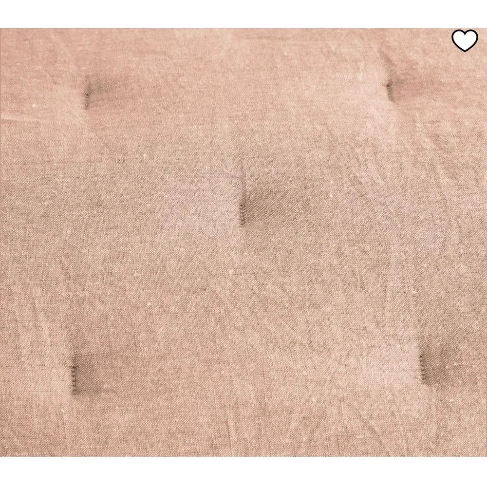Pottery Barn Belgian Linen Tufted (1)Standard Sham Rosewood Blush Pink